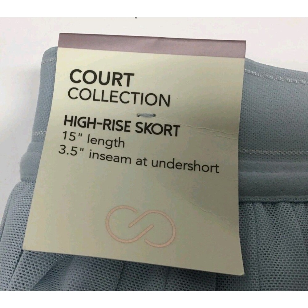 CALIA Womens High Rise Pleated Pale Blue Mesh Skort Size XXL - Picture 9 of 10